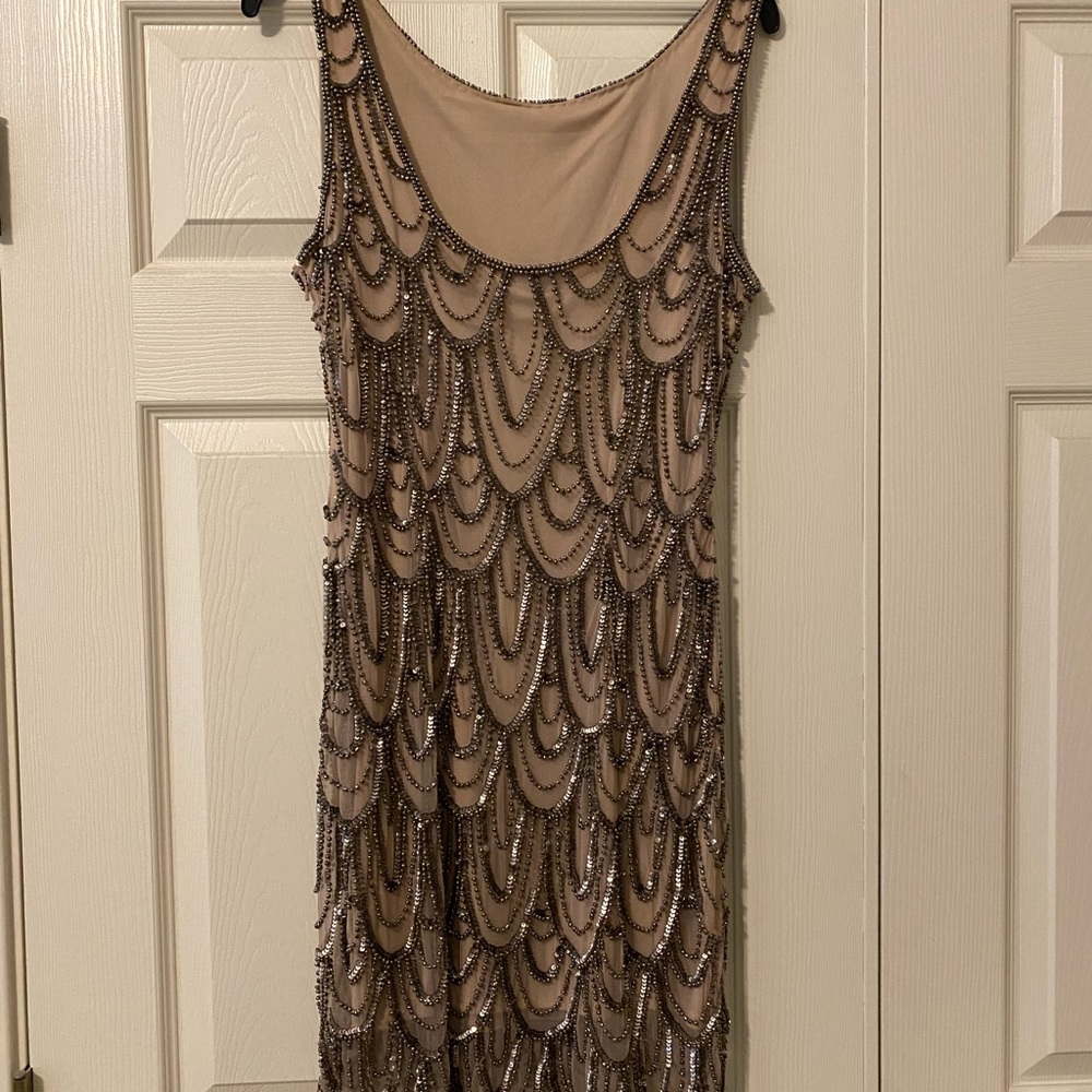 Pisarro Nights beaded cocktail dress